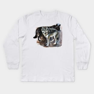 Timber Wolves Kids Long Sleeve T-Shirt